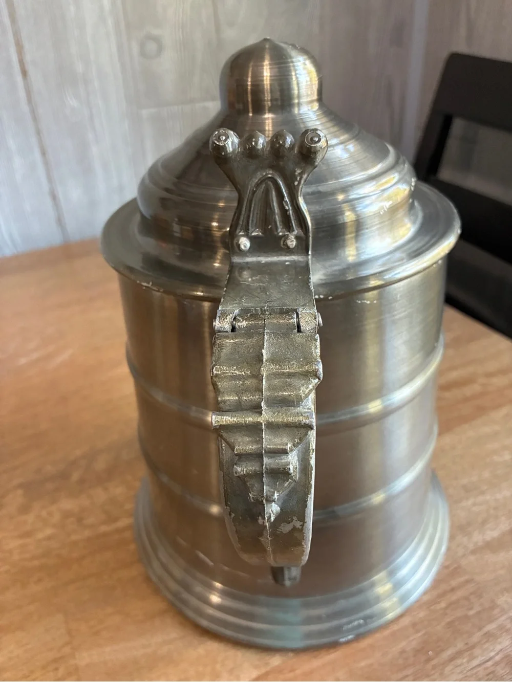 Vintage Pewtertone Stein Ice Bucket- Made In Taiwan Circa 1960s